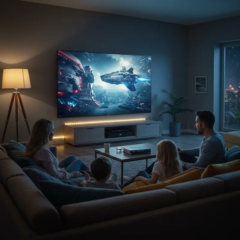 Pessoa utilizando o teste IPTV da Uni Prime em um tablet